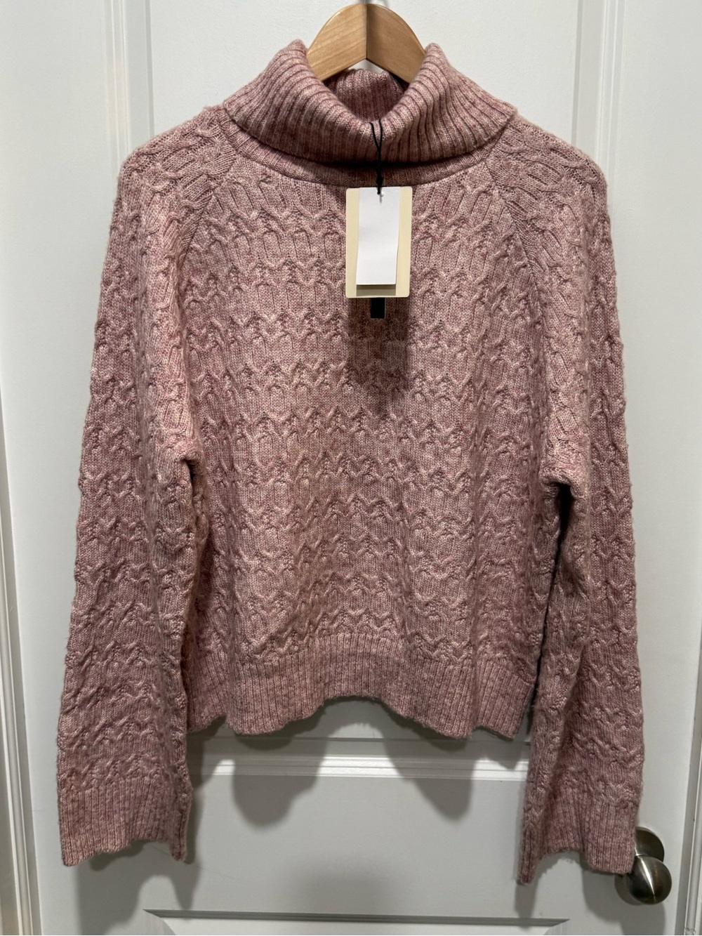 Industry Republic of Clothing Wool Blend Cable Knit Turtleneck Sweater Large NWT